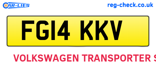FG14KKV are the vehicle registration plates.