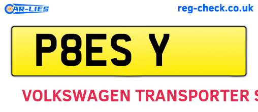 P8ESY are the vehicle registration plates.