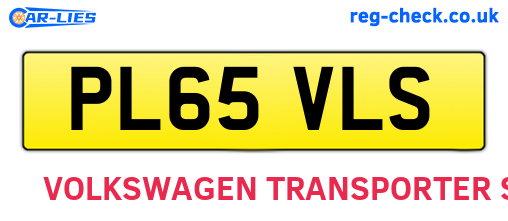 PL65VLS are the vehicle registration plates.