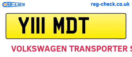 Y111MDT are the vehicle registration plates.