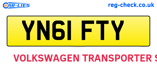 YN61FTY are the vehicle registration plates.