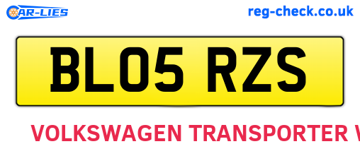 BL05RZS are the vehicle registration plates.