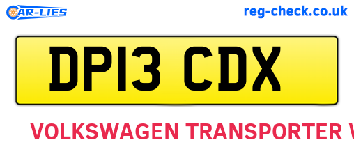 DP13CDX are the vehicle registration plates.