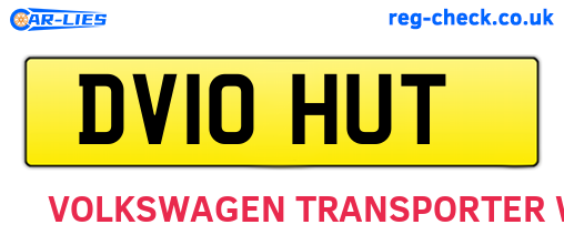 DV10HUT are the vehicle registration plates.