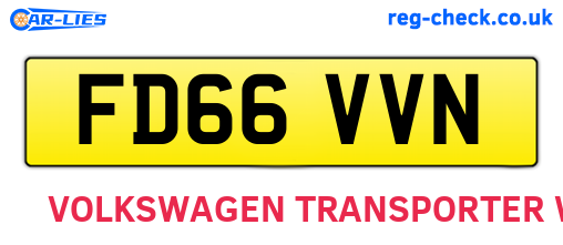FD66VVN are the vehicle registration plates.