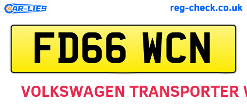 FD66WCN are the vehicle registration plates.