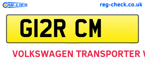 G12RCM are the vehicle registration plates.