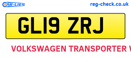 GL19ZRJ are the vehicle registration plates.