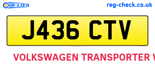 J436CTV are the vehicle registration plates.