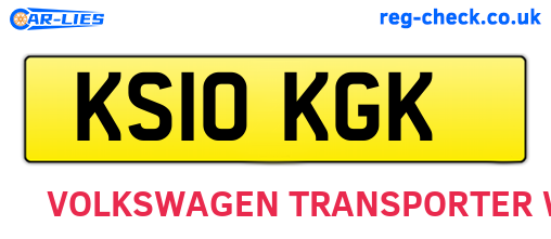 KS10KGK are the vehicle registration plates.