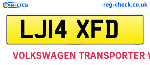 LJ14XFD are the vehicle registration plates.