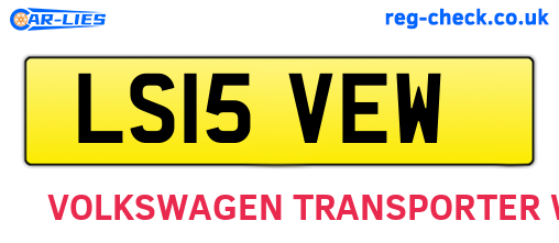 LS15VEW are the vehicle registration plates.