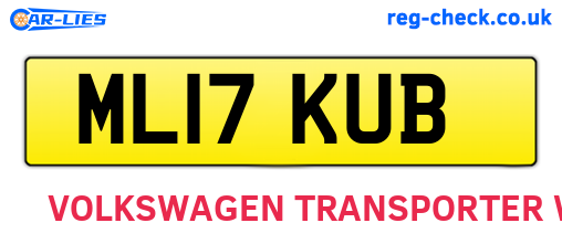 ML17KUB are the vehicle registration plates.