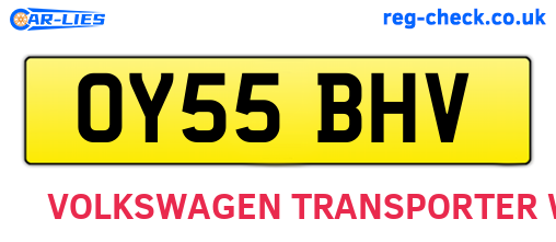 OY55BHV are the vehicle registration plates.