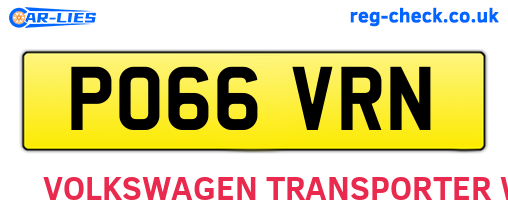 PO66VRN are the vehicle registration plates.