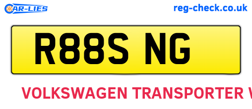 R88SNG are the vehicle registration plates.