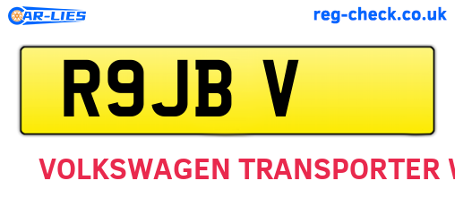 R9JBV are the vehicle registration plates.