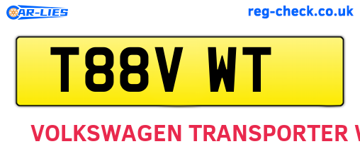 T88VWT are the vehicle registration plates.