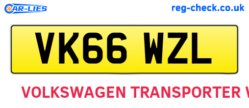 VK66WZL are the vehicle registration plates.