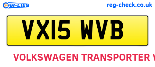 VX15WVB are the vehicle registration plates.