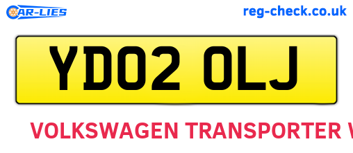 YD02OLJ are the vehicle registration plates.