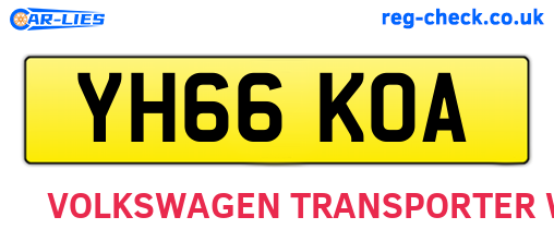 YH66KOA are the vehicle registration plates.