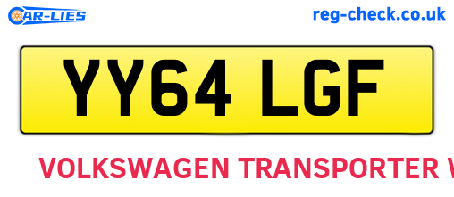 YY64LGF are the vehicle registration plates.