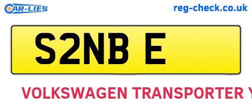 S2NBE are the vehicle registration plates.