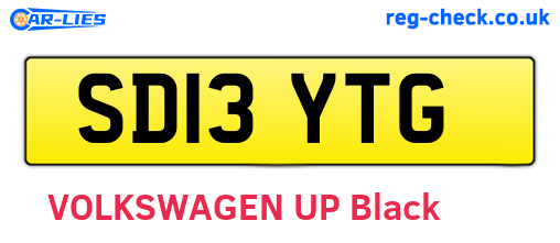 SD13YTG are the vehicle registration plates.