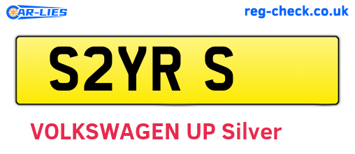 S2YRS are the vehicle registration plates.