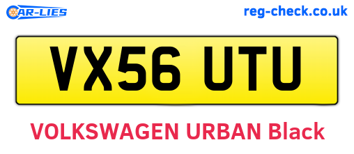 VX56UTU are the vehicle registration plates.