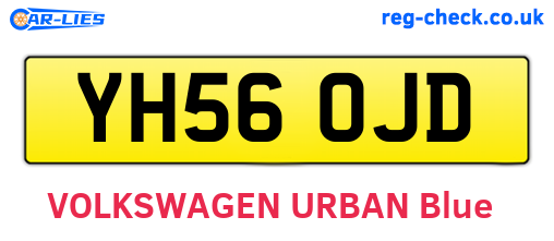 YH56OJD are the vehicle registration plates.