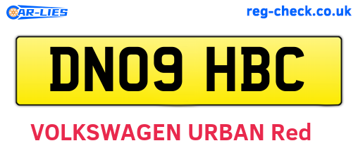 DN09HBC are the vehicle registration plates.
