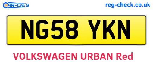 NG58YKN are the vehicle registration plates.