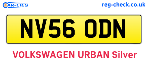 NV56ODN are the vehicle registration plates.
