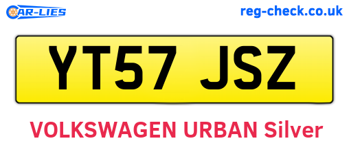 YT57JSZ are the vehicle registration plates.