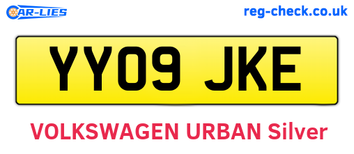 YY09JKE are the vehicle registration plates.
