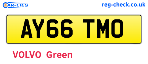 AY66TMO are the vehicle registration plates.