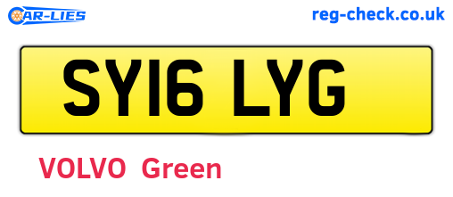SY16LYG are the vehicle registration plates.