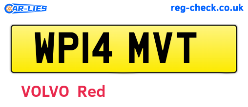 WP14MVT are the vehicle registration plates.