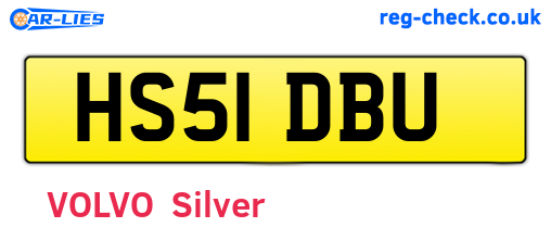 HS51DBU are the vehicle registration plates.