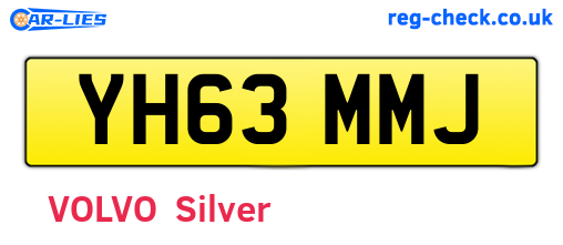 YH63MMJ are the vehicle registration plates.