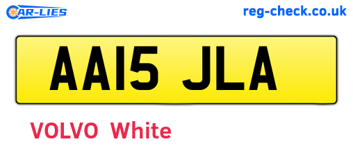 AA15JLA are the vehicle registration plates.