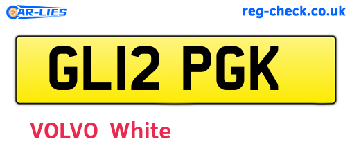 GL12PGK are the vehicle registration plates.