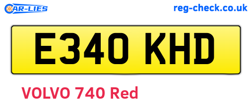 E340KHD are the vehicle registration plates.