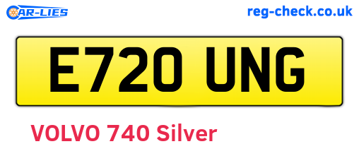 E720UNG are the vehicle registration plates.