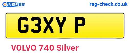 G3XYP are the vehicle registration plates.