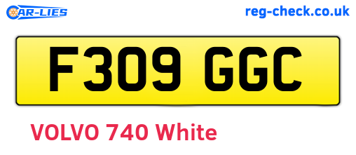 F309GGC are the vehicle registration plates.