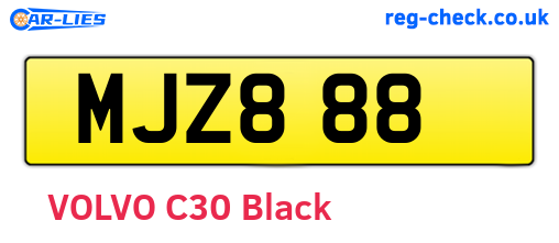 MJZ888 are the vehicle registration plates.