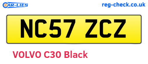 NC57ZCZ are the vehicle registration plates.